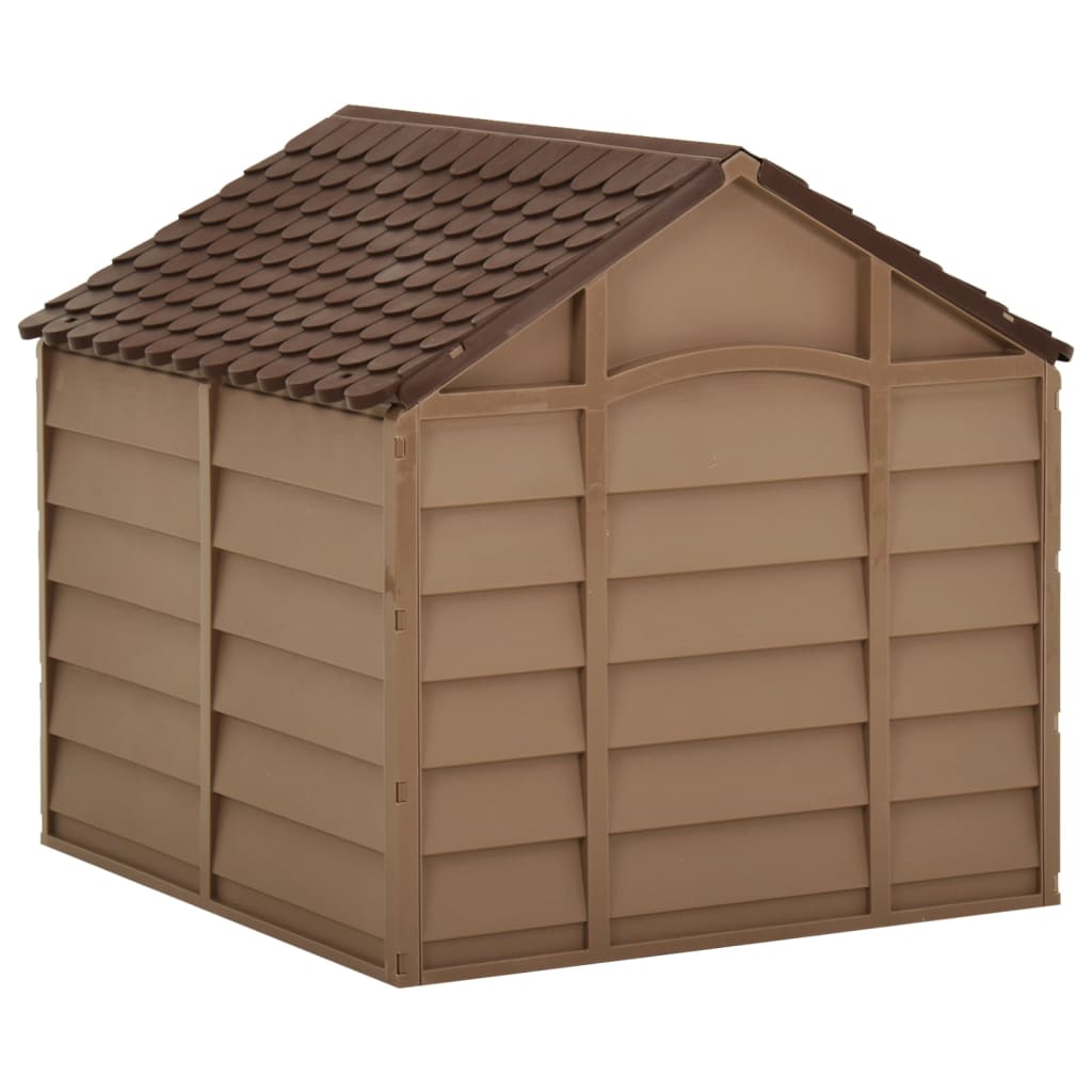 Dog House Brown 71x71.5x68 cm PP