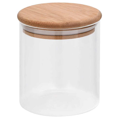 Storage Glass Jars with Bamboo Lid 10 pcs 600 ml
