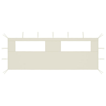Gazebo Sidewall with Windows 6x2 m Cream