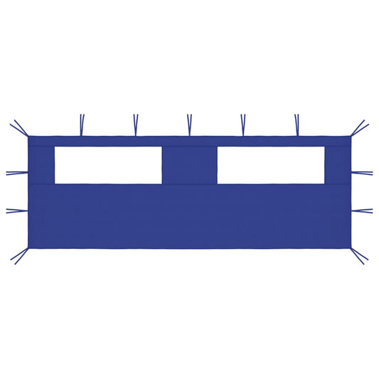 Gazebo Sidewall with Windows 6x2 m Blue