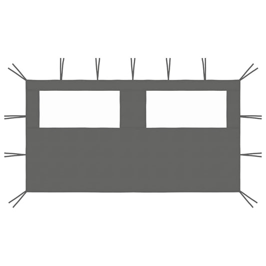 Gazebo Sidewall with Windows 4x2 m Anthracite