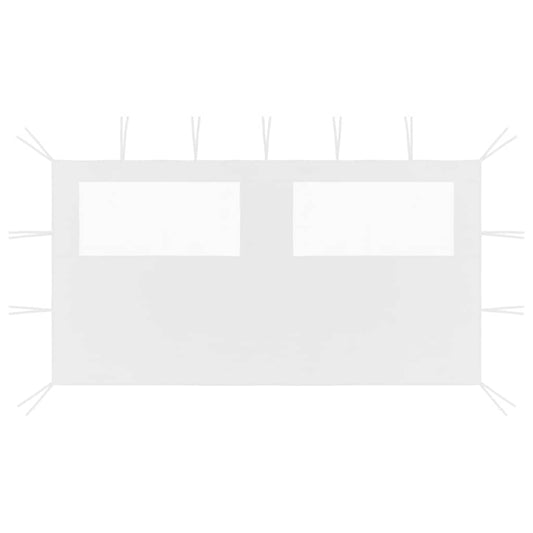Gazebo Sidewall with Windows 4x2 m White