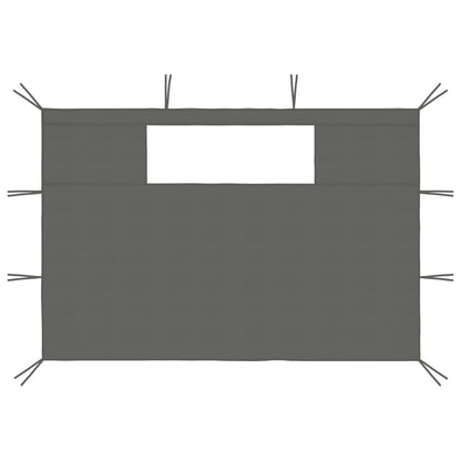 Gazebo Sidewalls with Windows 2 pcs Anthracite