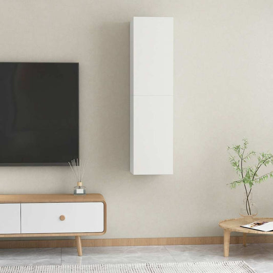 TV Cabinet | Set of 2 | White | Engineered wood | Medium | TV Cabinet