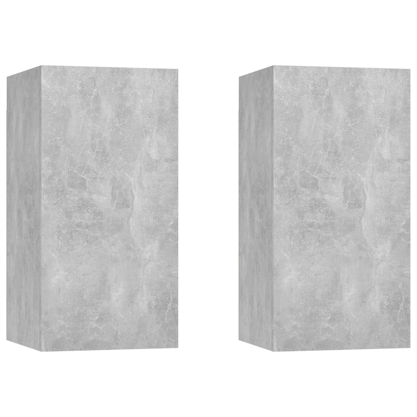 2 Piece TV Cabinet Set Concrete Grey 30,5x30x60 cm Engineered Wood