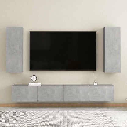 TV Cabinet Concrete Grey 30.5x30x90 cm Engineered Wood
