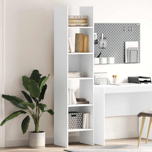 Book Cabinet | White | Engineered Wood | 180 cm tall | Book Cabinet