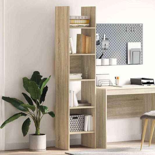 Book Cabinet | Sonoma oak | Engineered Wood | 40x35x180 cm | Book Cabinet