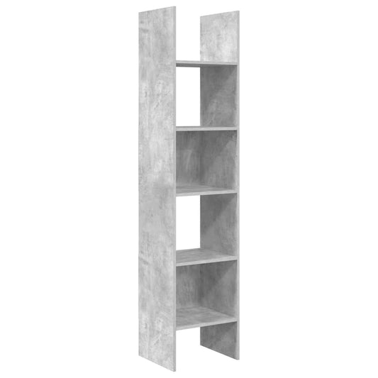 Book Cabinet | Concrete grey | Engineered wood | 40x35x180 cm