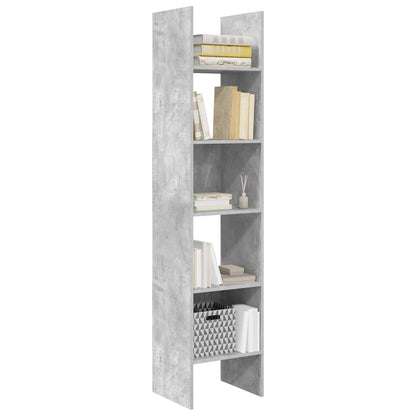 Book Cabinet Concrete Grey 40x35x180 cm Engineered Wood