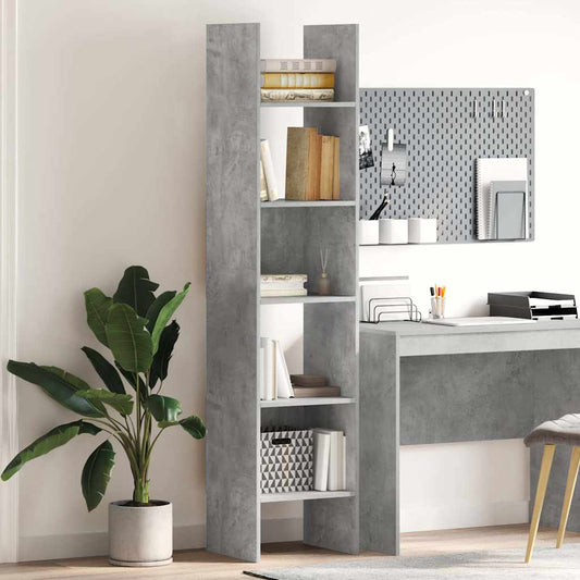 Book Cabinet | Concrete grey | Engineered wood | 40x35x180 cm