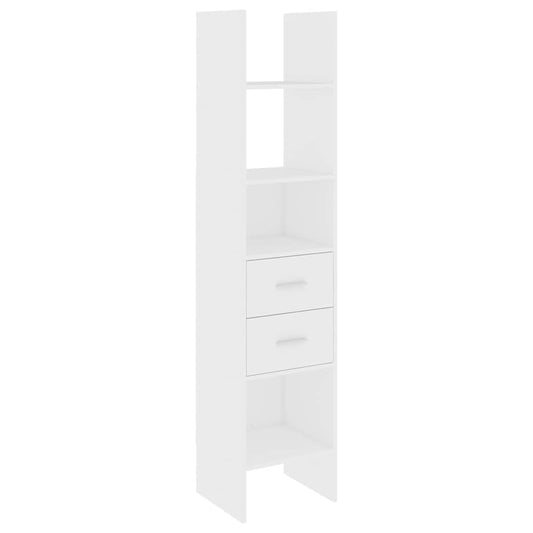 803416 vidaXL Book Cabinet White 40x35x180 cm Engineered Wood