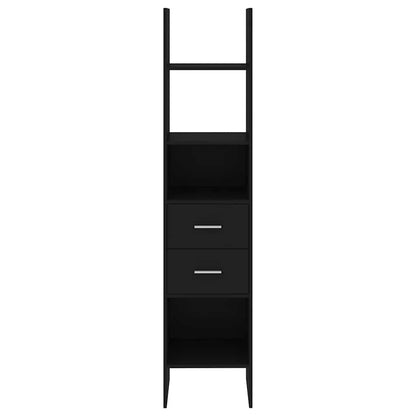 Book Cabinet Black 40x35x180 cm Engineered Wood