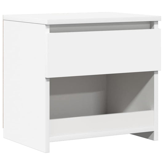 803443 vidaXL Bedside Cabinet White 40x30x39 cm Engineered Wood