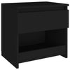 Bedside Cabinet Black 40x30x39 cm Engineered Wood