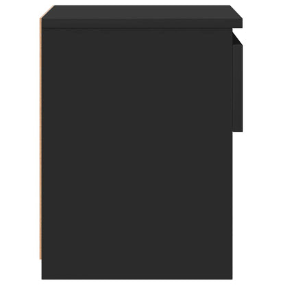 Bedside Cabinet Black 40x30x39 cm Engineered Wood