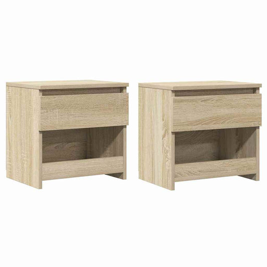 803450 vidaXL Bedside Cabinets 2 pcs Sonoma Oak 40x30x39 cm Engineered Wood