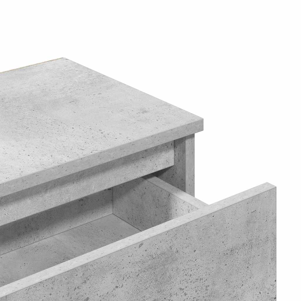 Bedside Cabinets 2 pcs Concrete Grey 40x30x39 cm Engineered Wood