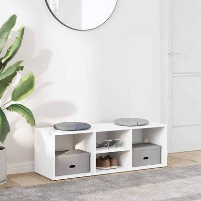 Shoe Storage Bench | White | Engineered wood | 105 cm