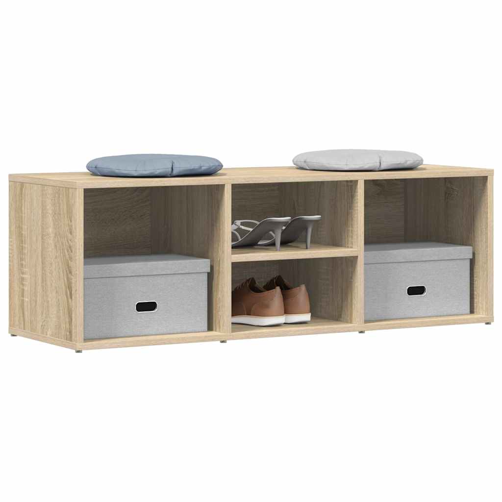 Shoe Storage Bench Sonoma Oak 105x35x35 cm Engineered Wood