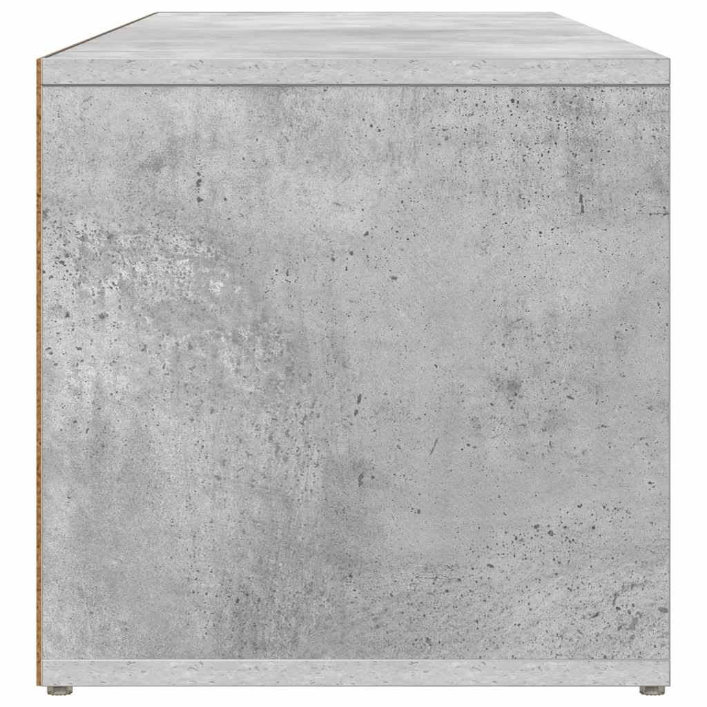 Shoe Storage Bench Concrete Grey 105x35x35 cm Engineered Wood