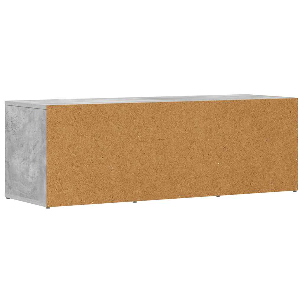 Shoe Storage Bench Concrete Grey 105x35x35 cm Engineered Wood