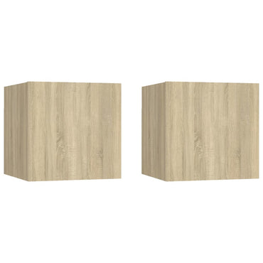 Wall Mounted TV Cabinets 2 pcs Sonoma Oak 30.5x30x30 cm