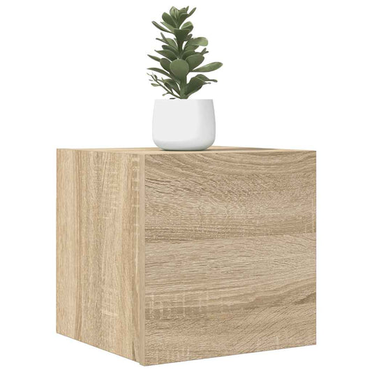 TV Cabinet | Set of 4 | Sonoma Oak | Engineered Wood | Small