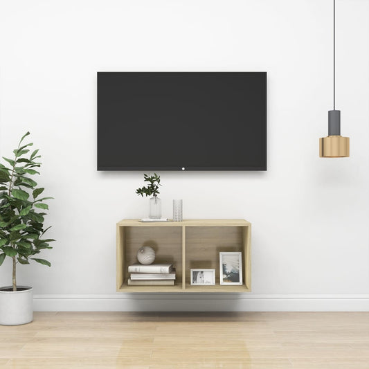 Tv Cabinet | Sonoma Oak | Engineered wood | Medium | Wall mounting