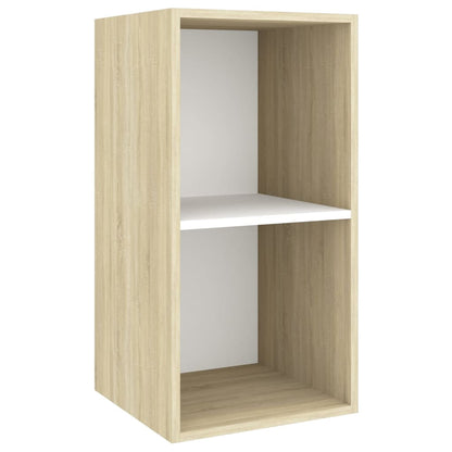 Wall-mounted TV Cabinet Sonoma Oak and White 37x37x72 cm Engineered Wood