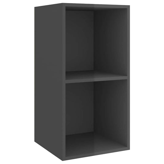 TV Cabinet | High gloss grey | Engineered wood | Medium | TV Cabinet