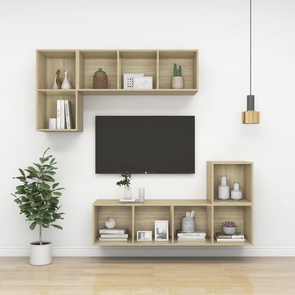 Wall-mounted TV Cabinet Sonoma Oak 37x37x107 cm Engineered Wood