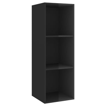 Wall-mounted TV Cabinet High Gloss Black 37x37x107 cm Engineered Wood