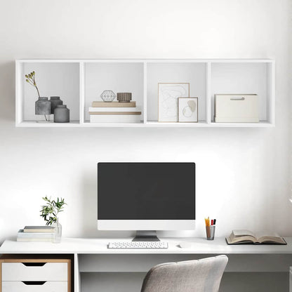 Wall-mounted TV Cabinet White 37x37x142.5 cm Engineered Wood