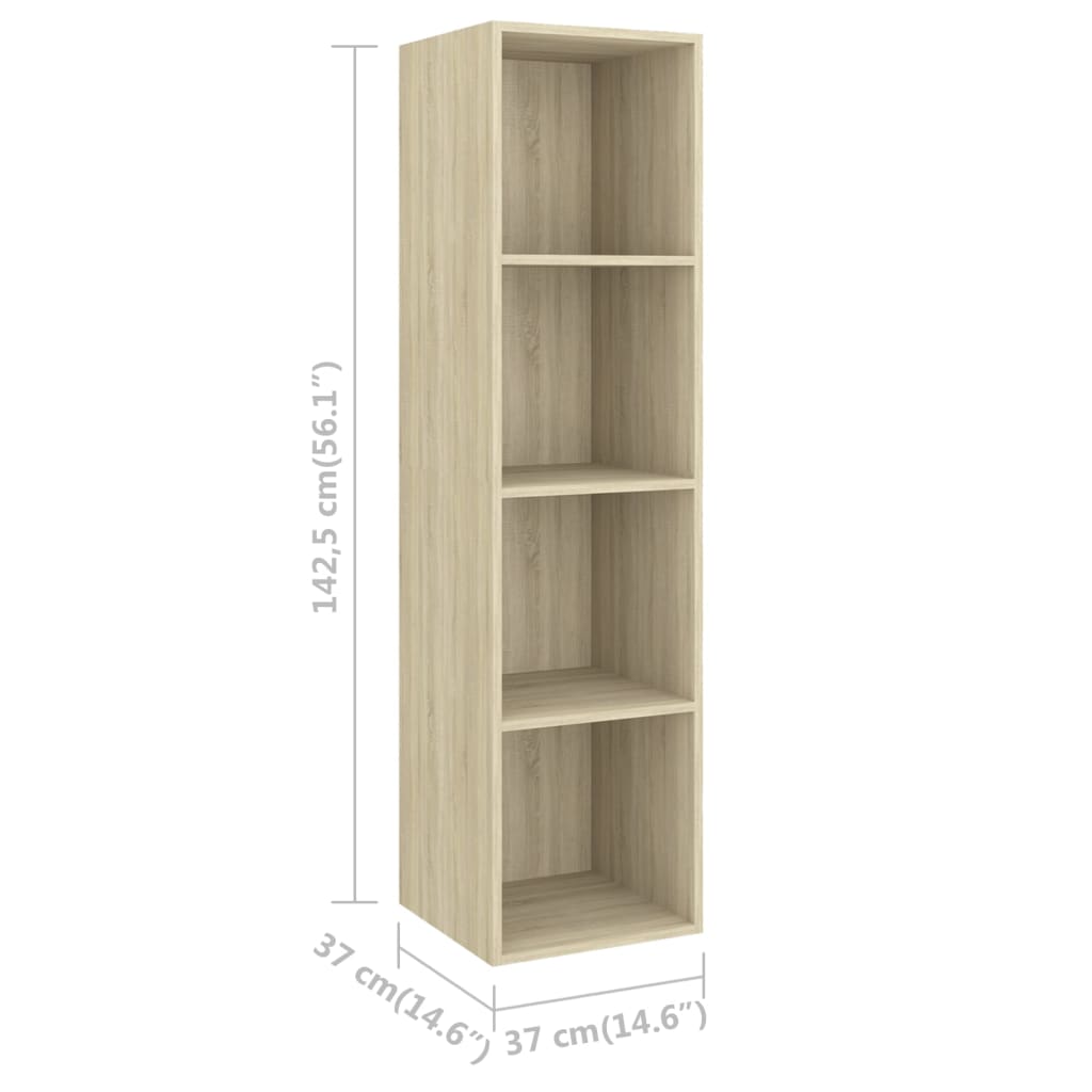 Wall-mounted TV Cabinet Sonoma Oak 37x37x142.5 cm Engineered Wood