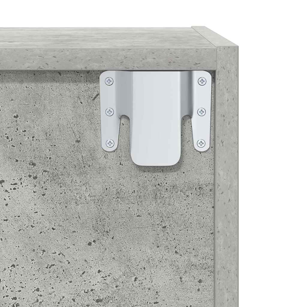 Wall-mounted TV Cabinet Concrete Grey 37x37x142.5 cm Engineered Wood