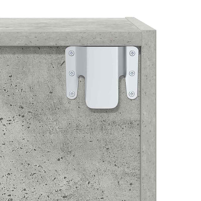 Wall-mounted TV Cabinet Concrete Grey 37x37x142.5 cm Engineered Wood