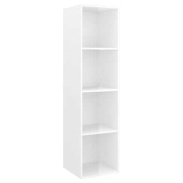 Wall-mounted TV Cabinet High Gloss White 37x37x142.5 cm Engineered Wood