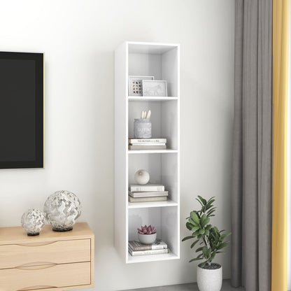 Wall-mounted TV Cabinet High Gloss White 37x37x142.5 cm Engineered Wood