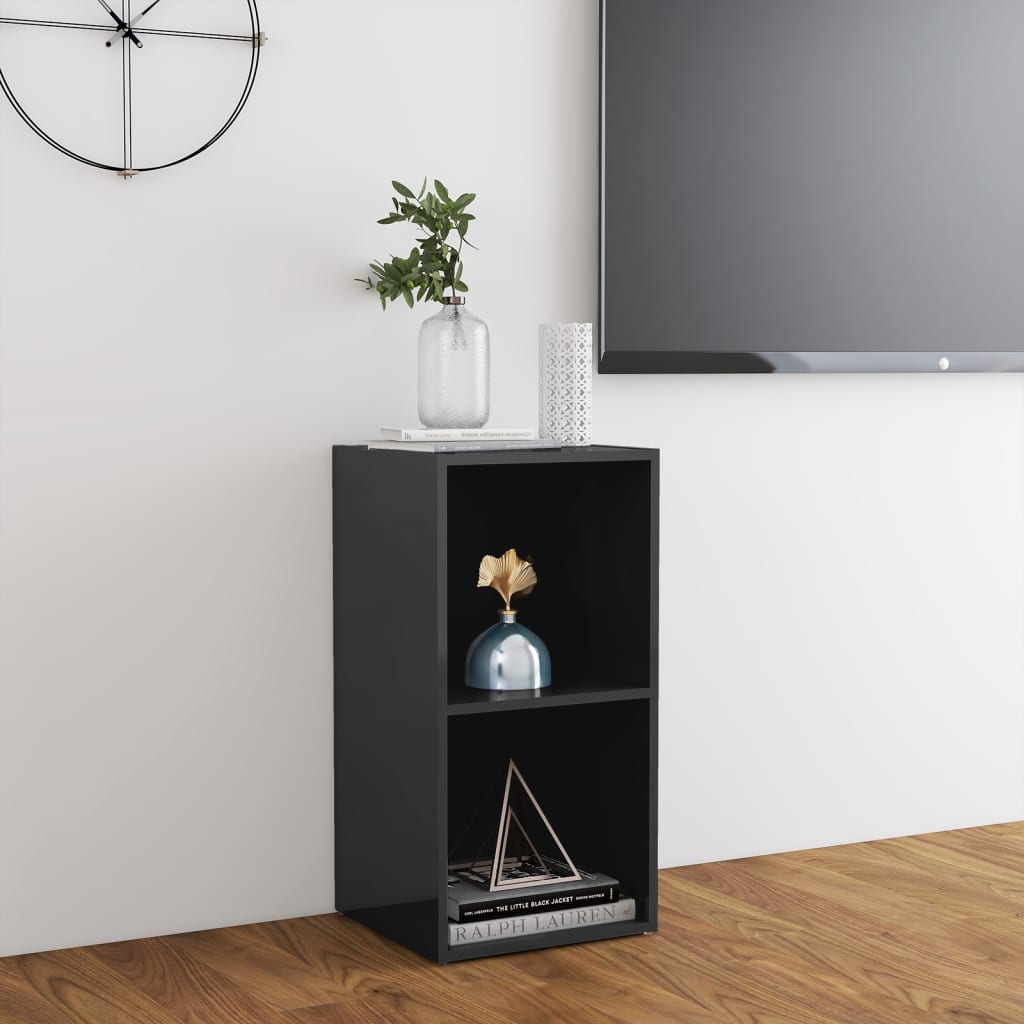 805533 vidaXL TV Cabinet High Gloss Grey 72x35x36,5 cm Engineered Wood