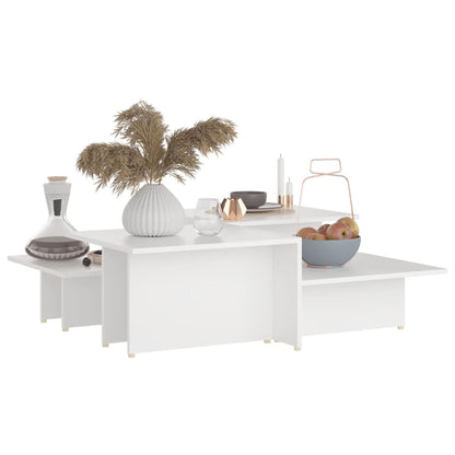 Coffee Table | Set of 2 | White | Chipboard | Coffee Table | Rectangular