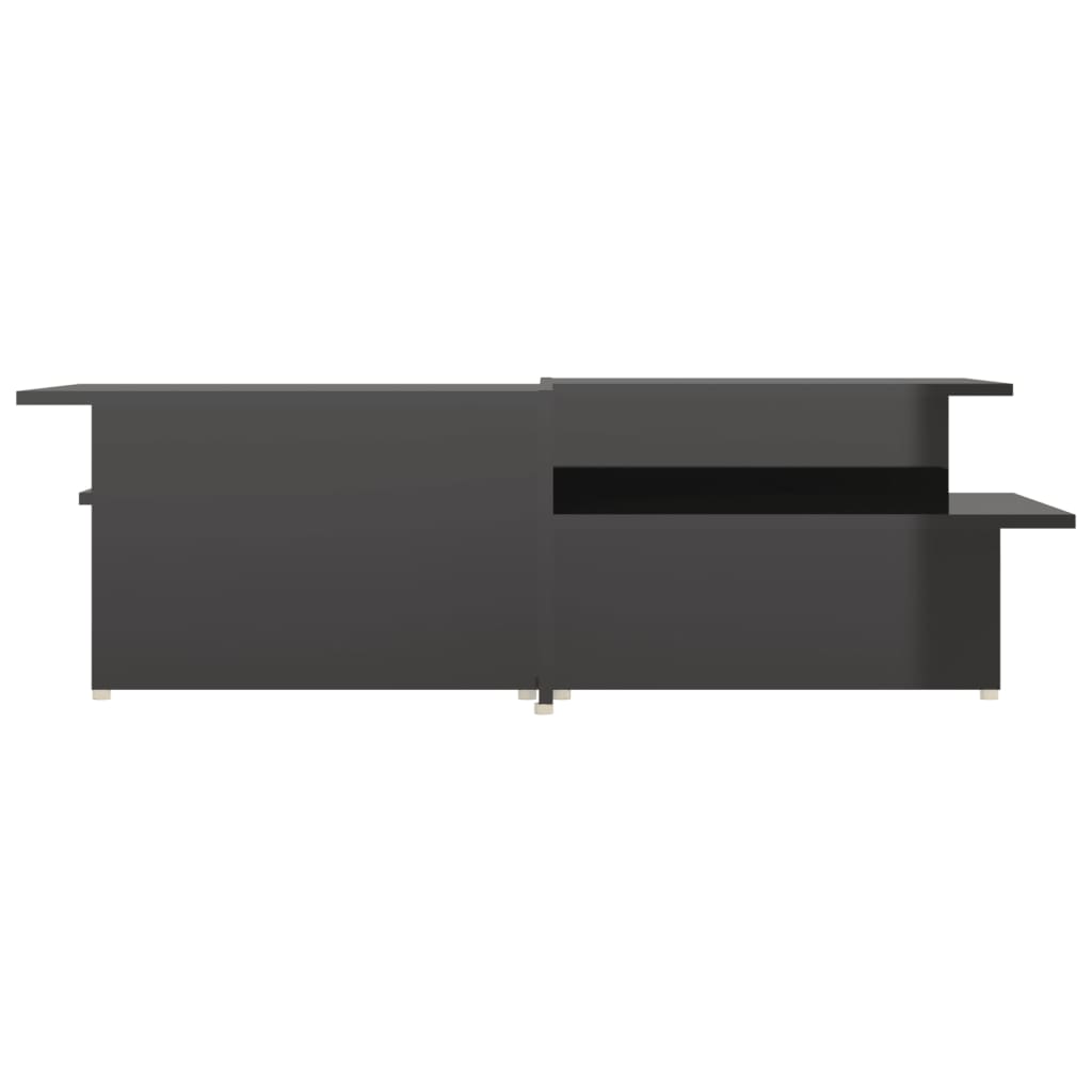 Coffee Table | Set of 2 | High gloss black | Chipboard | Rectangular