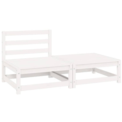 Garden Lounge Set | White | Solid pinewood | Medium |  Modular