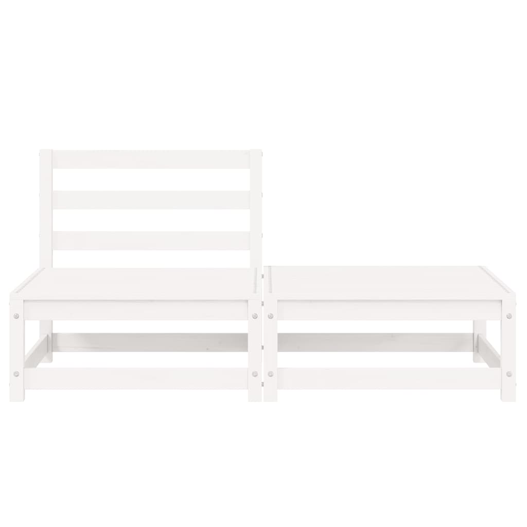 Garden Lounge Set | White | Solid pinewood | Medium |  Modular