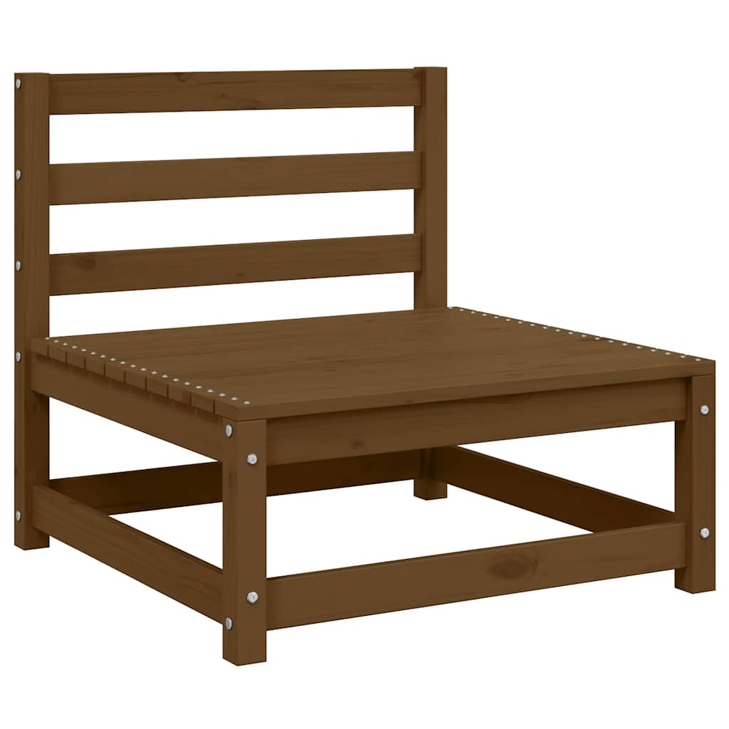 3 Piece Garden Lounge Set Honey Brown Solid Pinewood