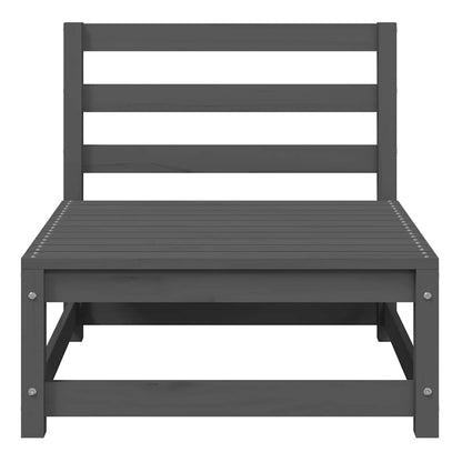 3 Piece Garden Lounge Set Grey Solid Pinewood