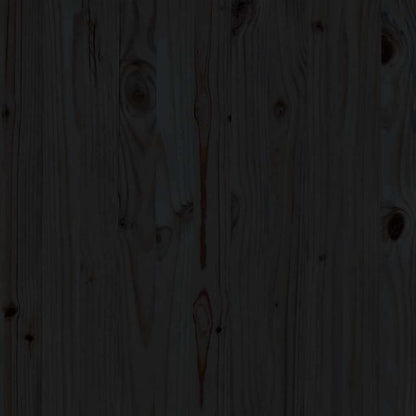 3 Piece Garden Lounge Set Black Solid Pinewood