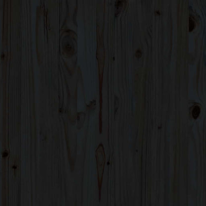 3 Piece Garden Lounge Set Black Solid Pinewood