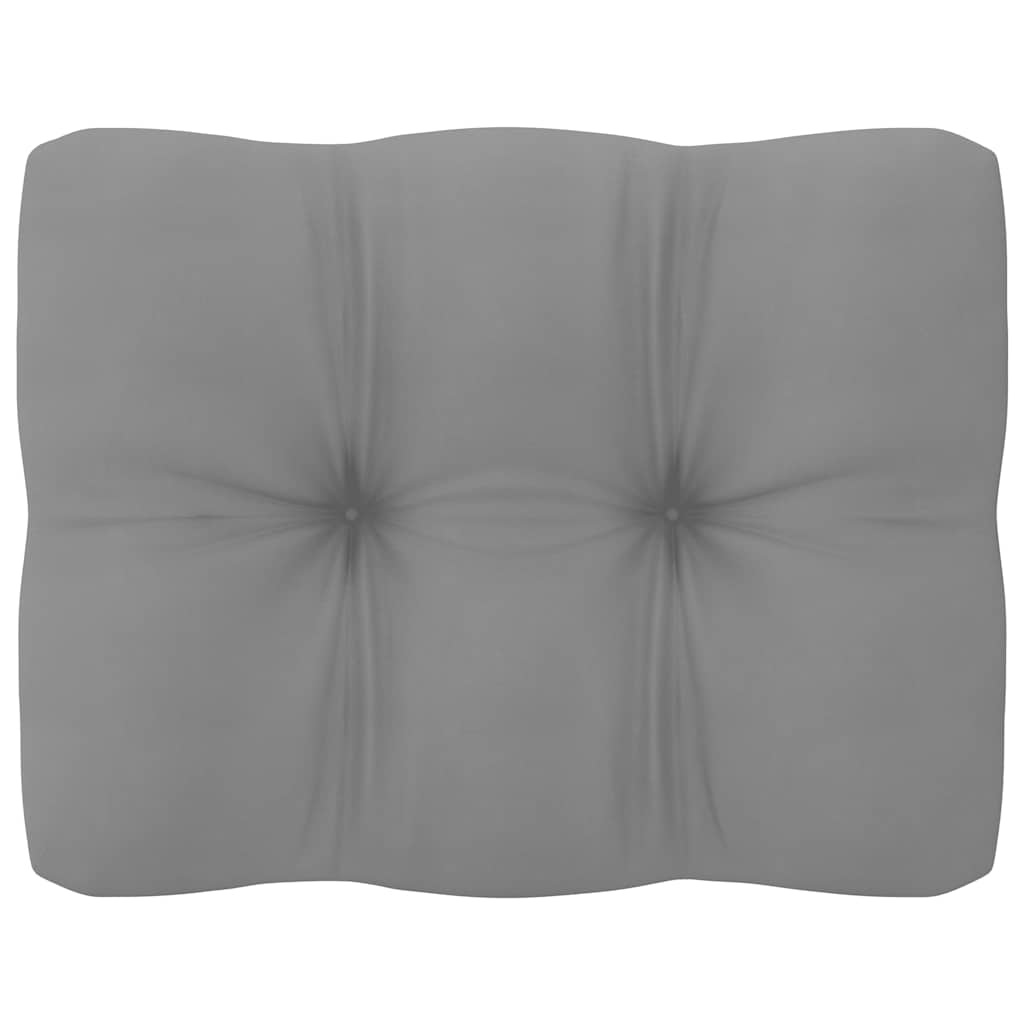 2-seater Sofa Gray Solid pine wood, 100% polyester Medium Modular