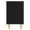 Bed Cabinet with Solid Wood Legs Black 40x30x50 cm